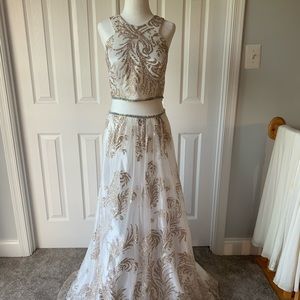 2-piece white prom dress (donated)